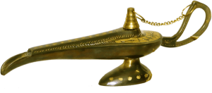 Brass Chirag Carving 12″