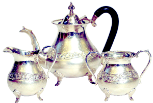 Naksh De Tea Set, Tea Pot, Milk Pot & Sugar Pot, 1032 Gms