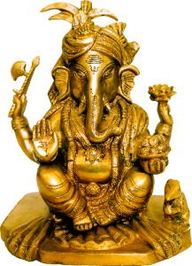 Ganesh Pagdi Brass Figure 9″