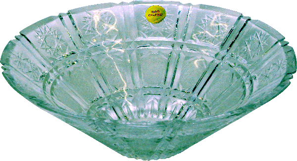 Hand Cut Crystal Bowl 11″