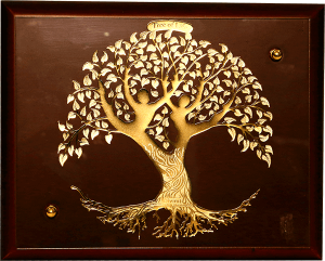 Divinity Wooden & Gold Plated Tree Of Life Mdf Dg-2 Picture