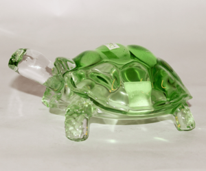 Glass Coloured Turtile Figure