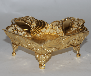 Silver Plated Golden Colour Bowl